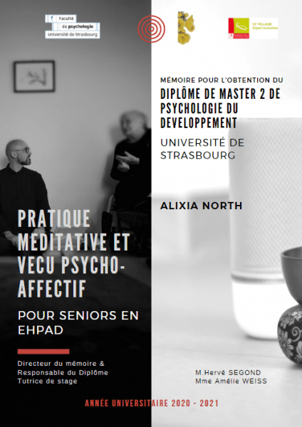 A book titled pratique meditative et vecu psycho affectif