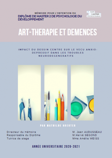 Un livre intitulé art-thérapie et démences est écrit en français