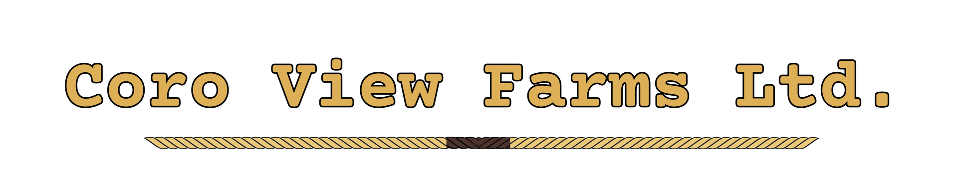 Logo for Coro View Farms Ltd. in gold-colored text.