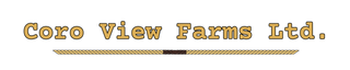 Logo for Coro View Farms Ltd. in gold-colored text.