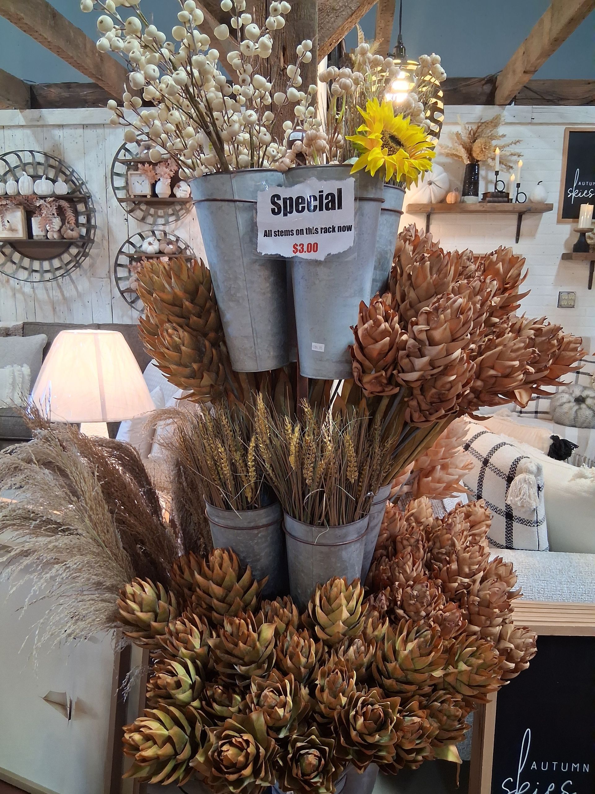 Faux Floral Fall Stem