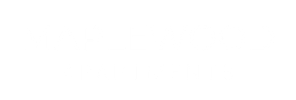 Maplewood Apartments Logo - White