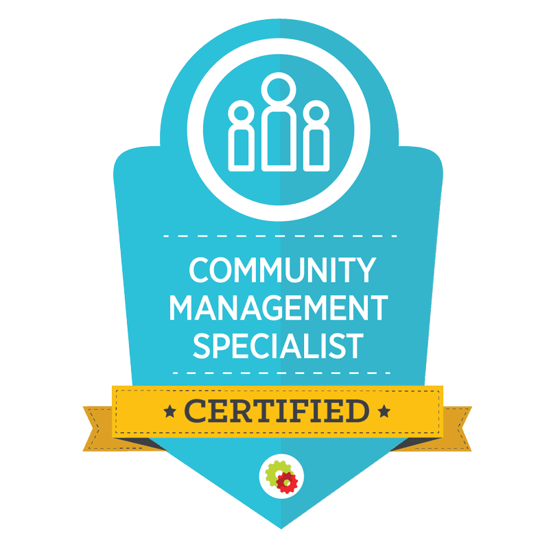 Community Management specialist certified Logo - (see image)