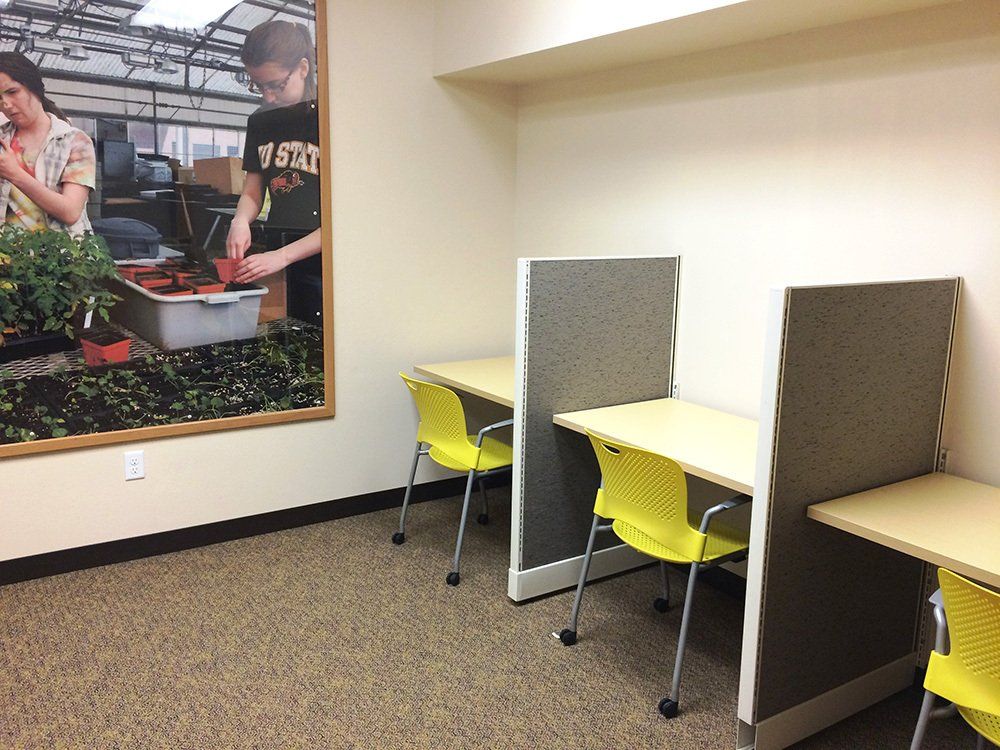 study room with chairs