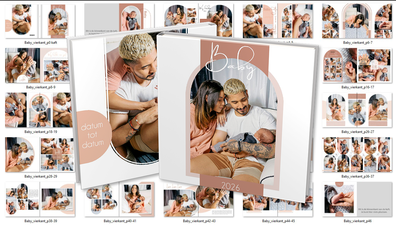 Windows - VIERKANT L - Baby album (offline albelli fotoboekprogramma)