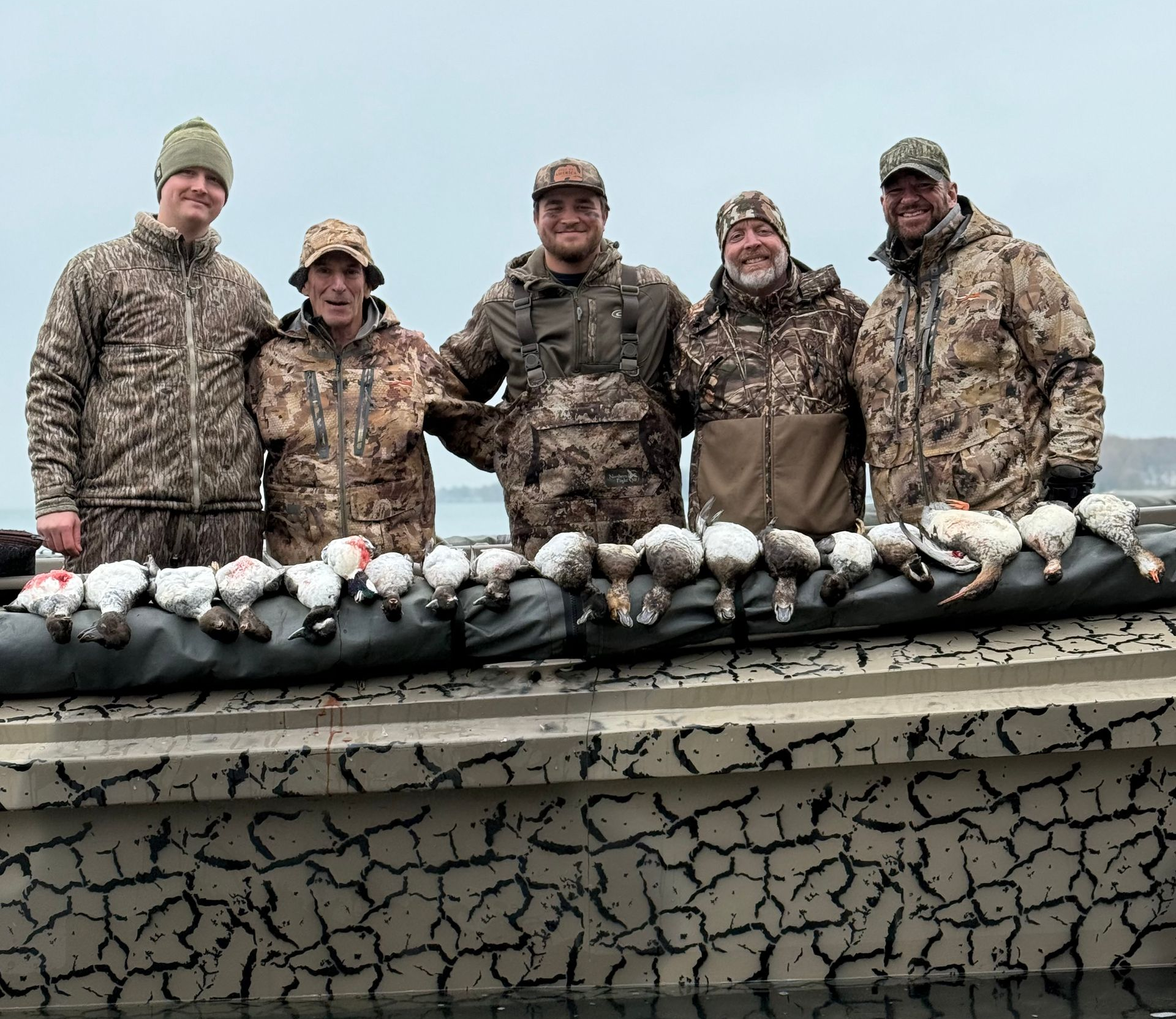 Duck Hunting Lake Erie on Boat
