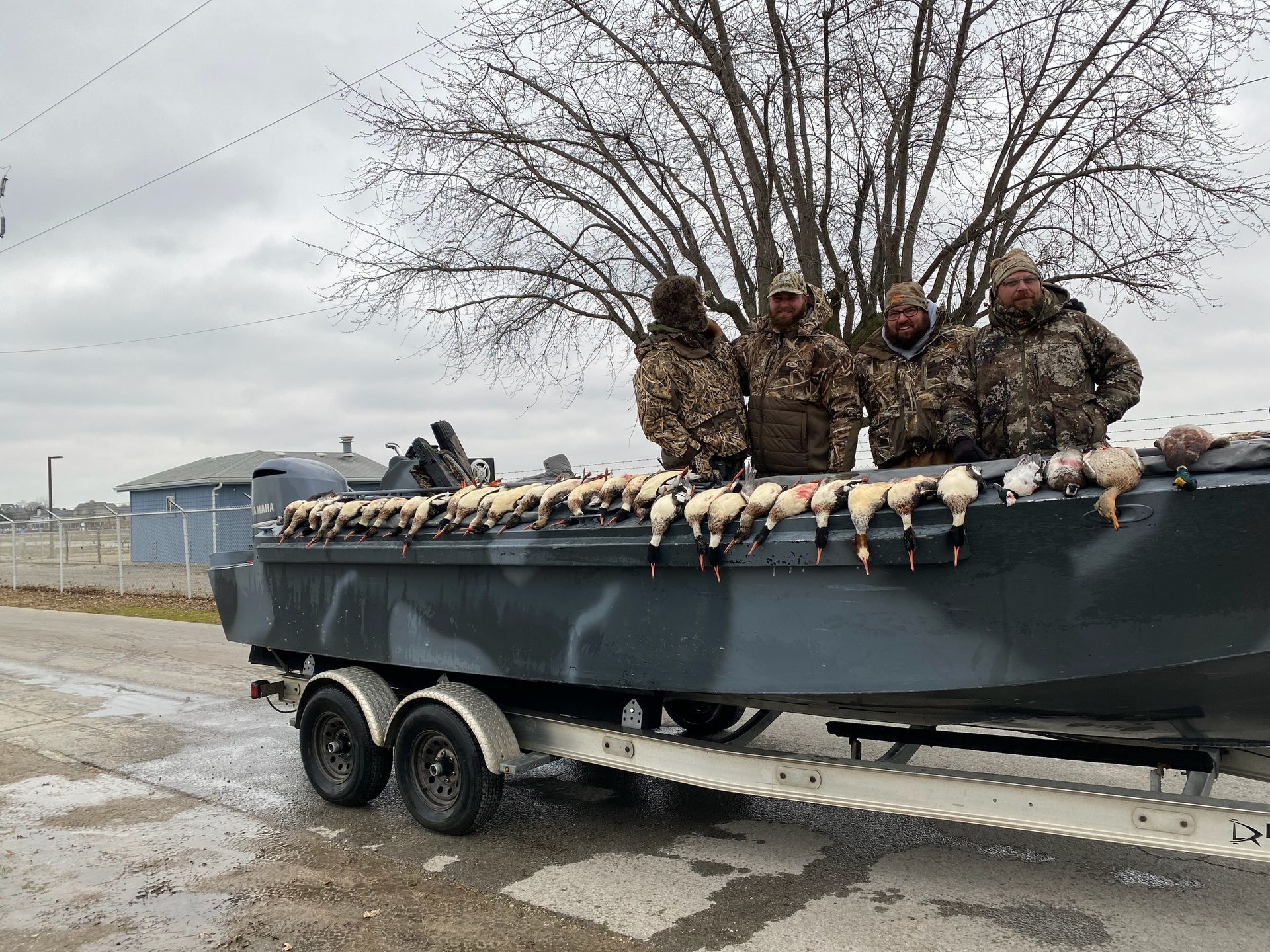 Duck Hunting Lake Erie on Boat