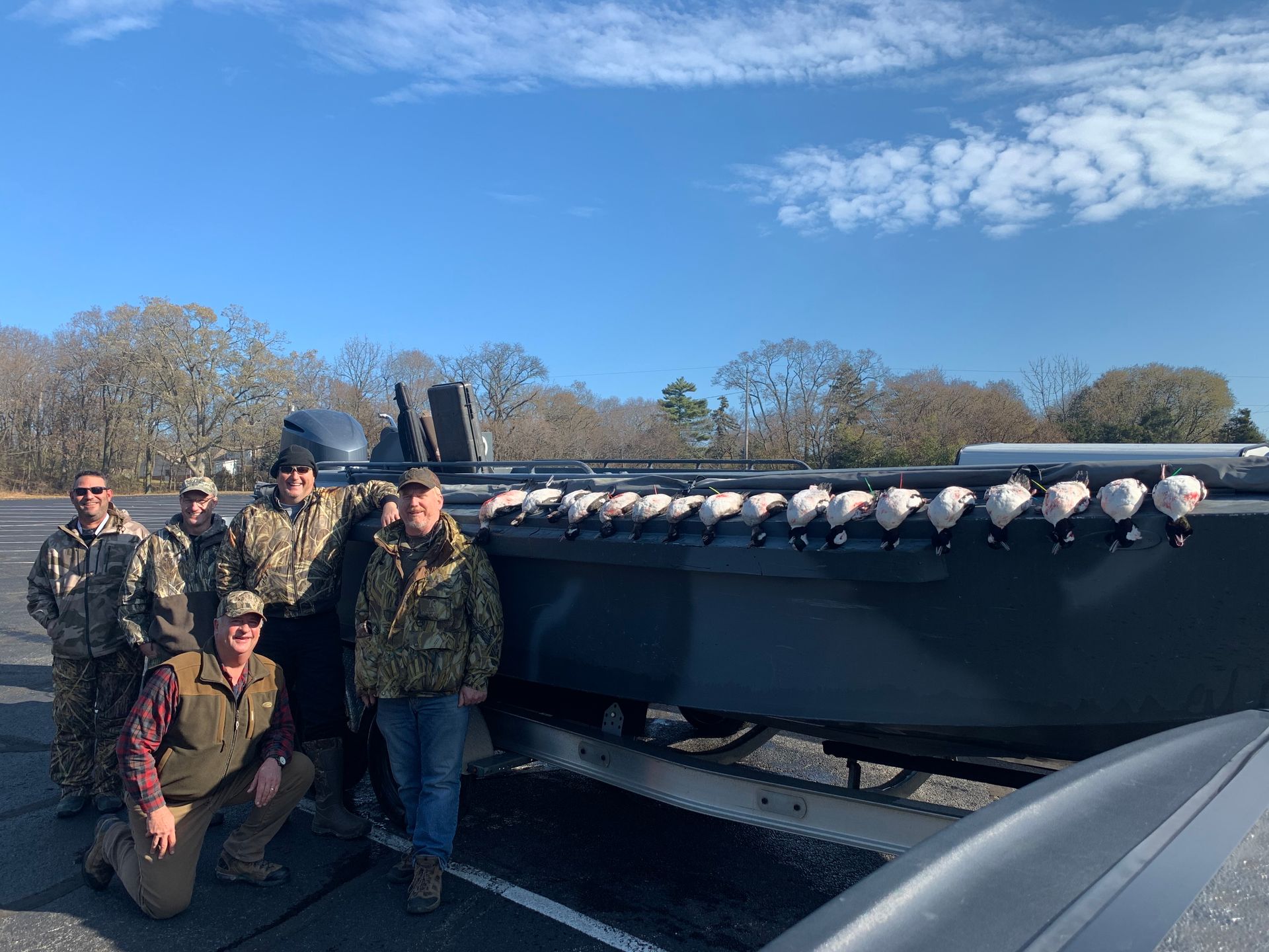 big boat hunting diver ducks