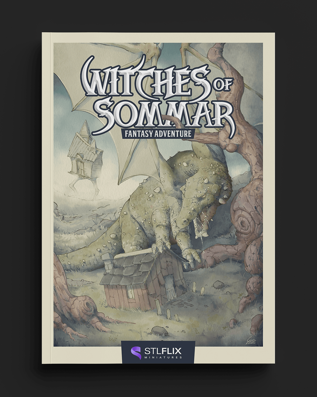 A poster for witches of sommar with a dragon on the cover.