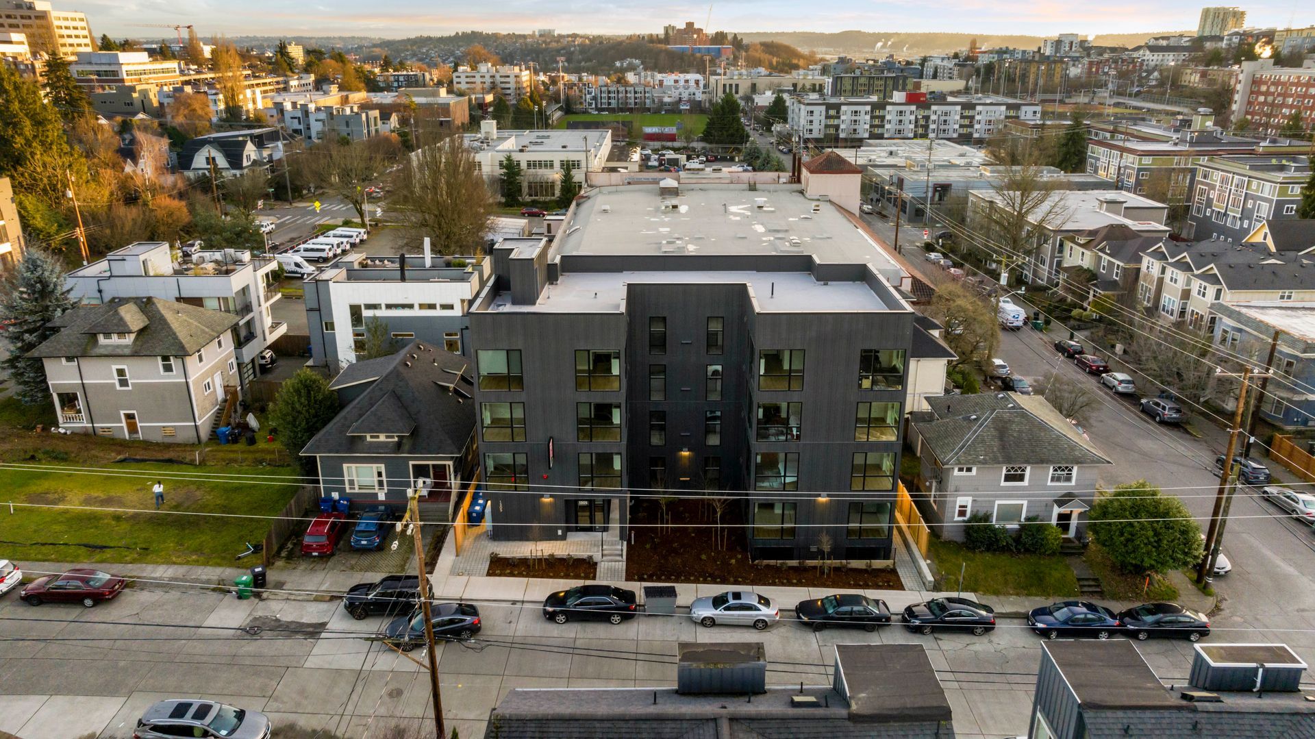 Ariel photo of Marion Apartments in Capitol Hill, Seattle.