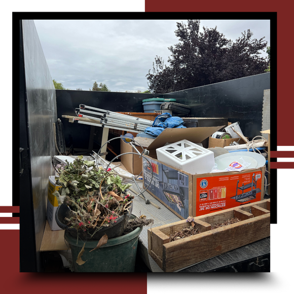 Junk laid on the ground