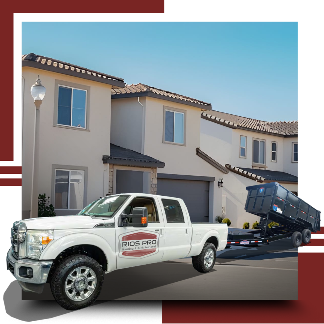 Rios Pro junk removal pick car with dump truck