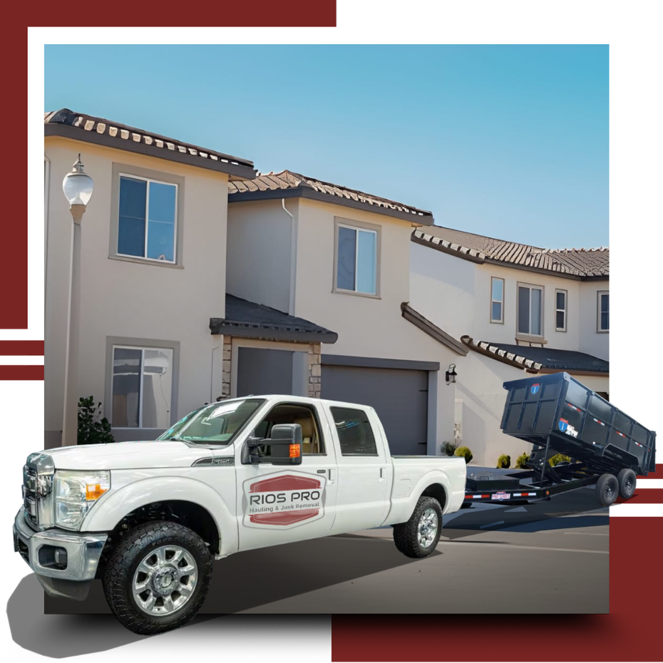 Rios Pro junk removal pick car with dump truck