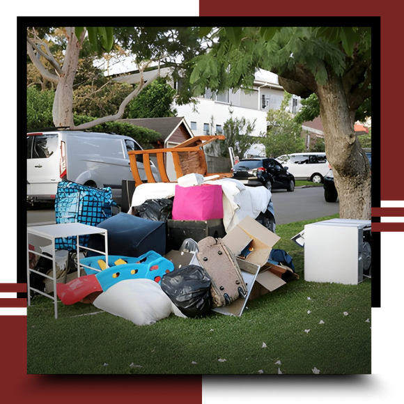 Junk laid on the ground