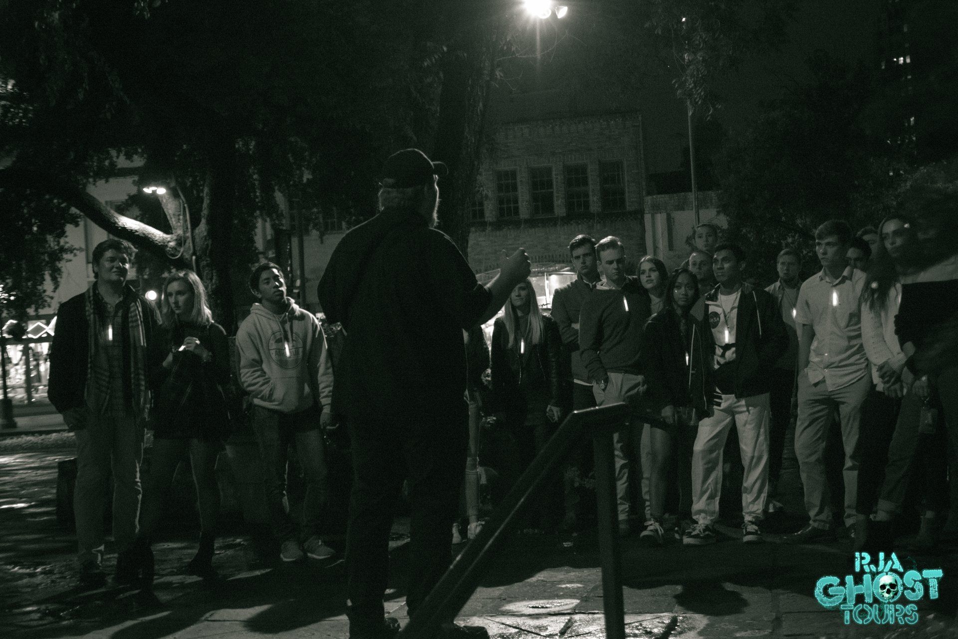 An image of a RJA Ghost Tours ghost tour in San Antonio.