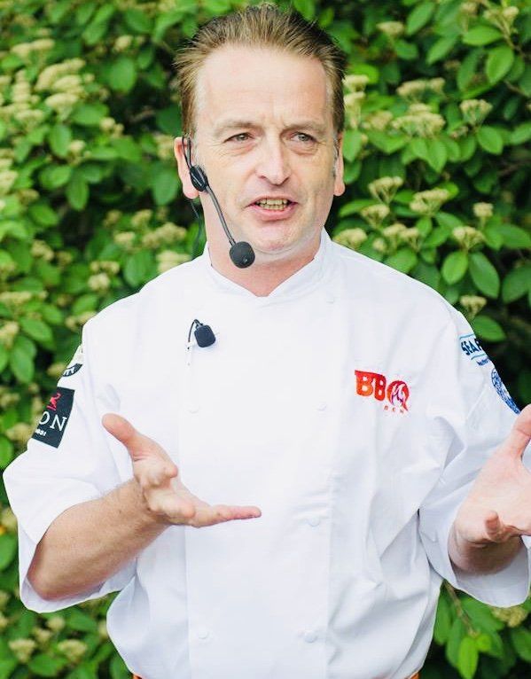 He is President of the British BBQ Association and competes all over the world with The Best of British BBQ Team. His other interests are travelling, opera singing, and he is also treasurer for a children’s charity that supports orphanage projects in Romania and schools in Bristol.