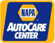 A napa autocare center logo on a white background.