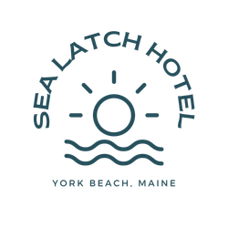 The logo for the sea latch hotel in york beach maine