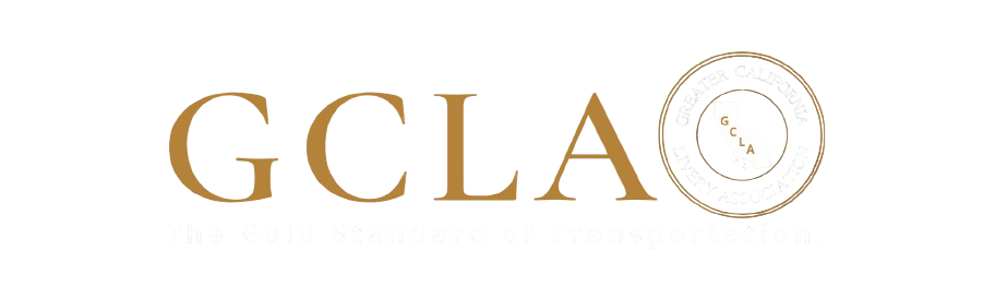 GCLA logo with gold-colored letters and a circular design.