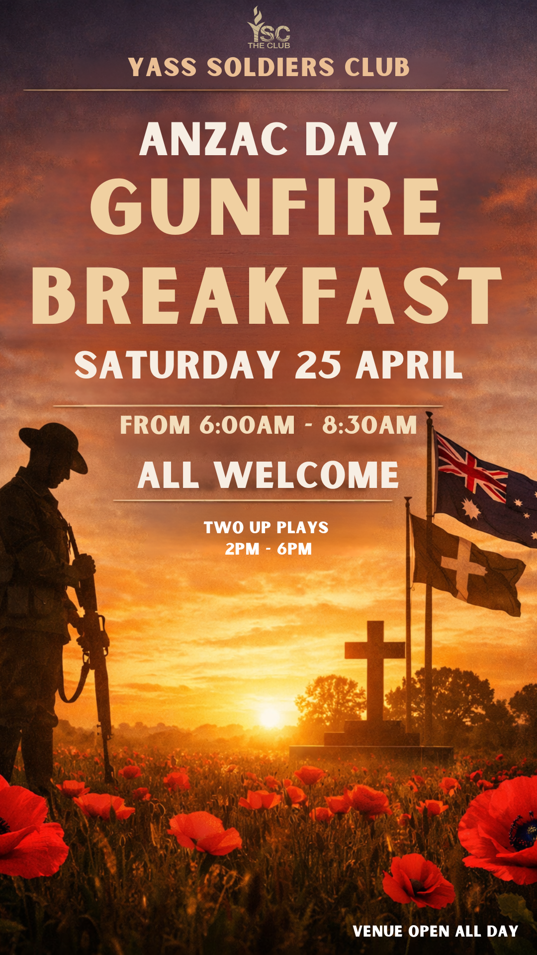 ANZAC Day Gunfire Breakfast