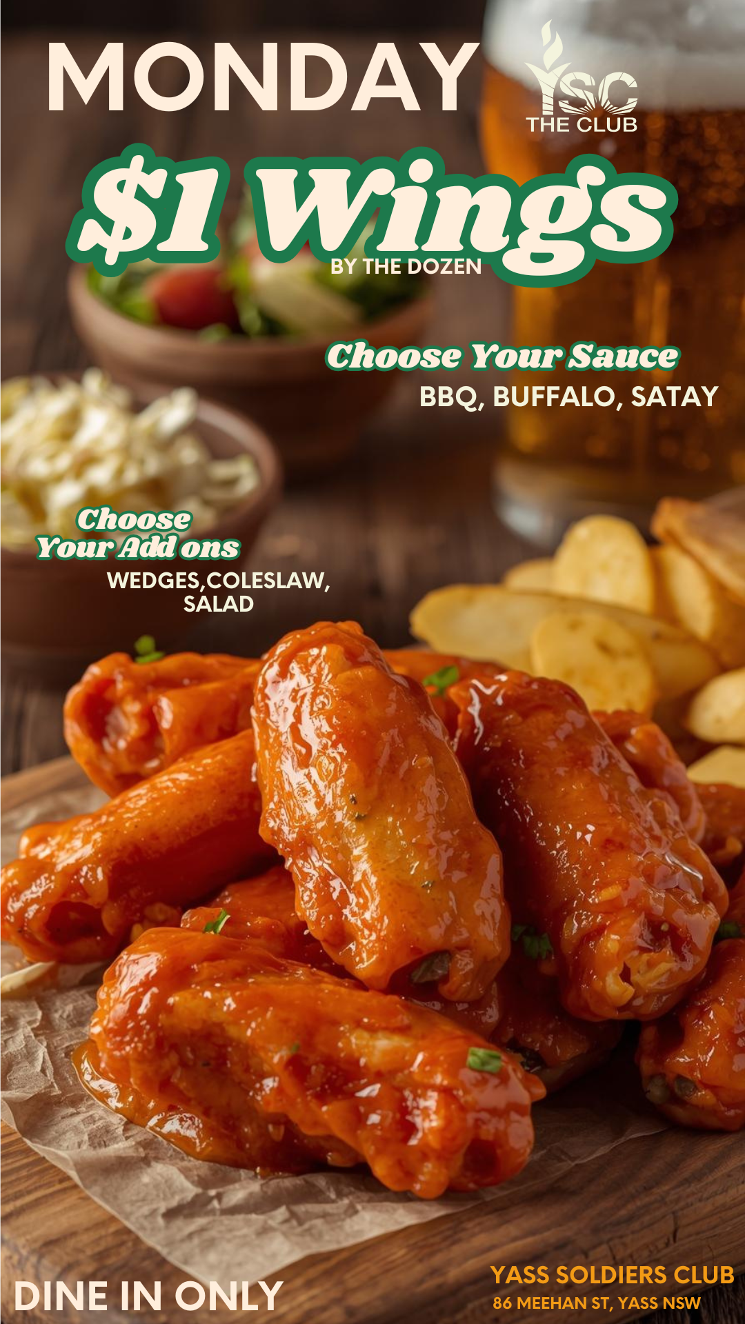 Monday $1 Wings