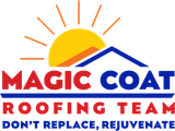 The logo for the magic coat roofing team