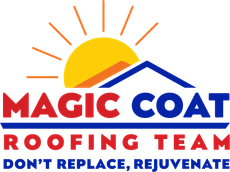 The logo for the magic coat roofing team