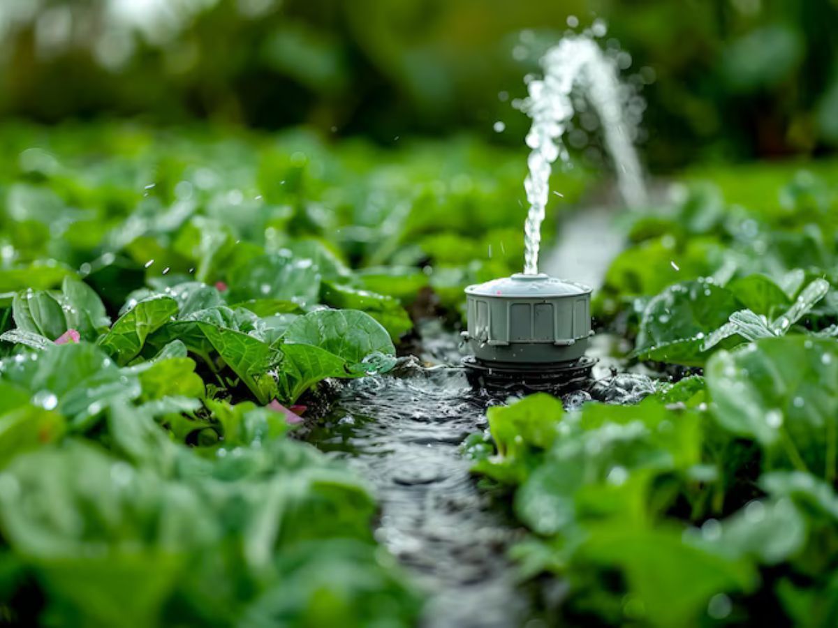 A park with irrigation-system