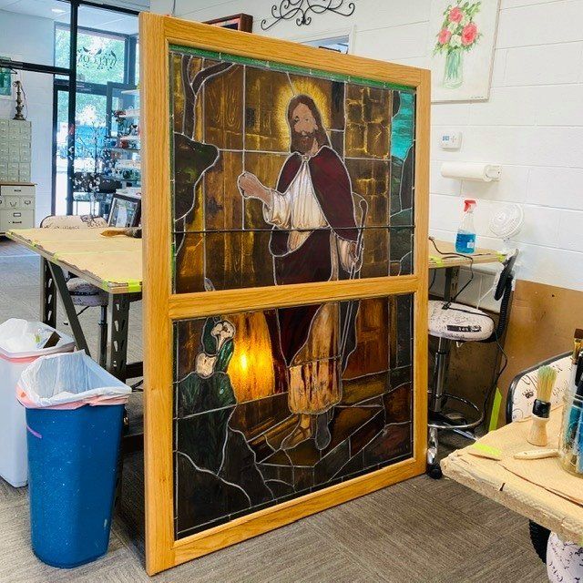 Stained Glass Art Of Jesus — Dyer, IN — The Cracked Glass