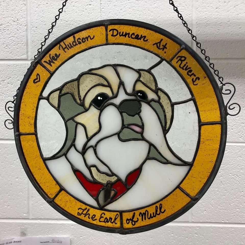 Dog Glass Art — Dyer, IN — The Cracked Glass