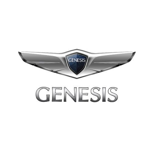 The genesis logo is on a white background.