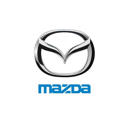 The mazda logo is on a white background.