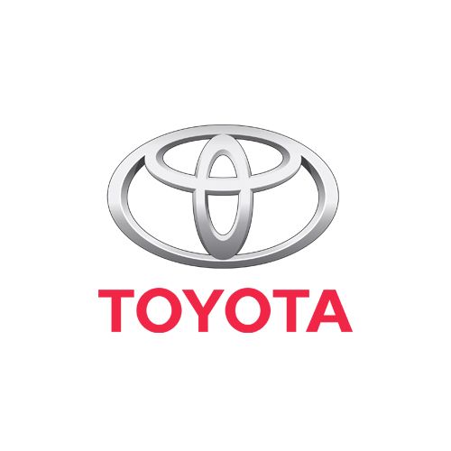 The toyota logo is on a white background.