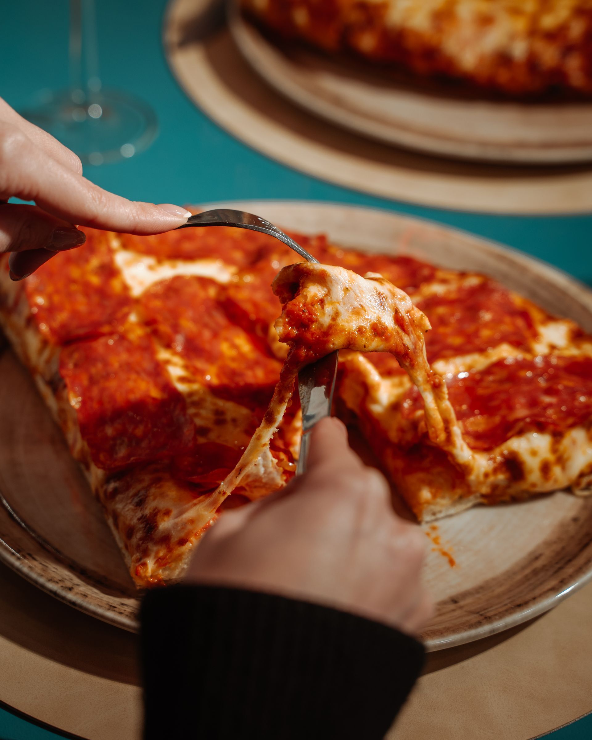 Pizza al trancio diavola