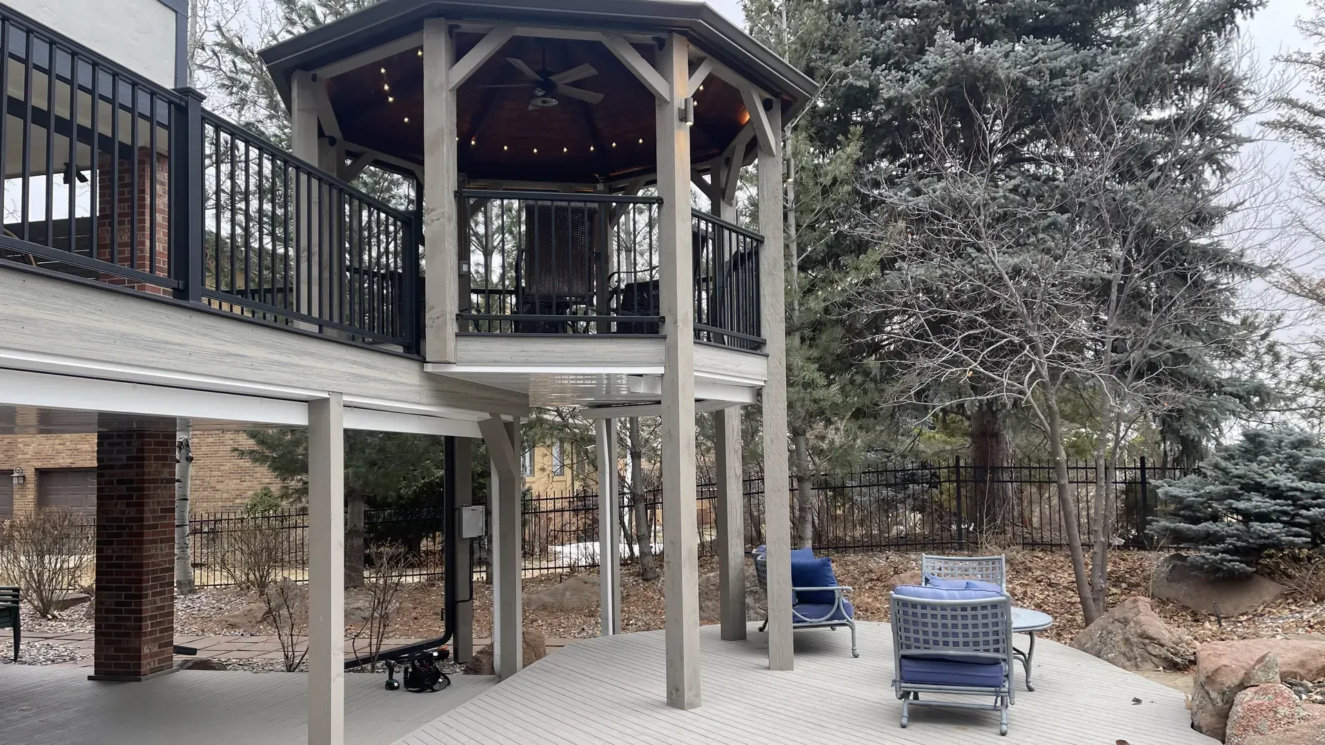Custom gazebo and deck built by Deck Doctor Inc in Broomfield CO