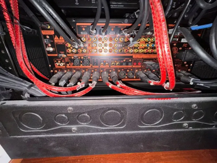 A bunch of wires are connected to a device