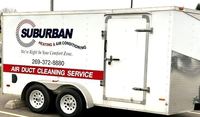 A duct cleaning company truck in Portage, MI
