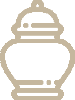 A pixel art icon of a vase with a lid on a white background.