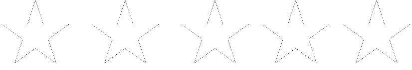 A row of black stars on a white background.