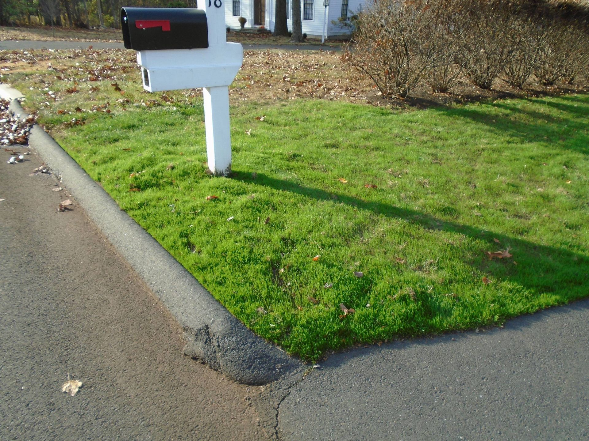 A white mailbox with the number 10 on it