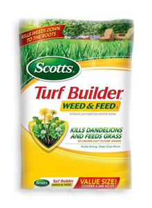 Scotts turf builder weed & feed kills dandelions and feeds grass