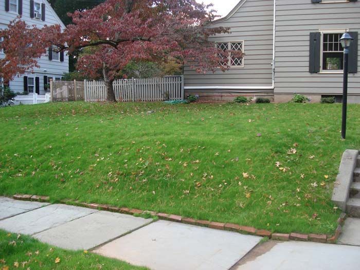 A house with a lush green lawn in front of it