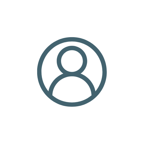 An icon of a person in a circle on a white background.
