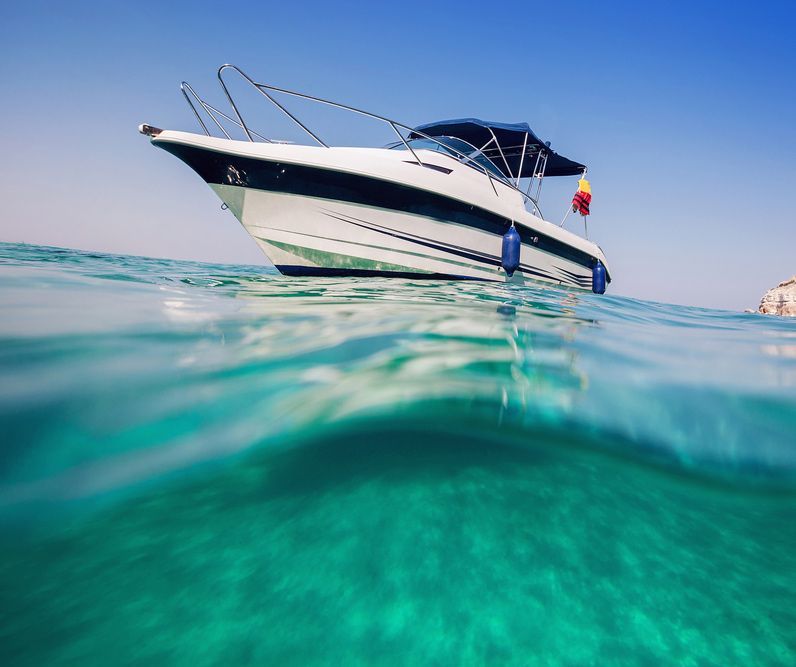 Boat At The Sea — Professional Marine Electrician In Tweed Heads, QLD