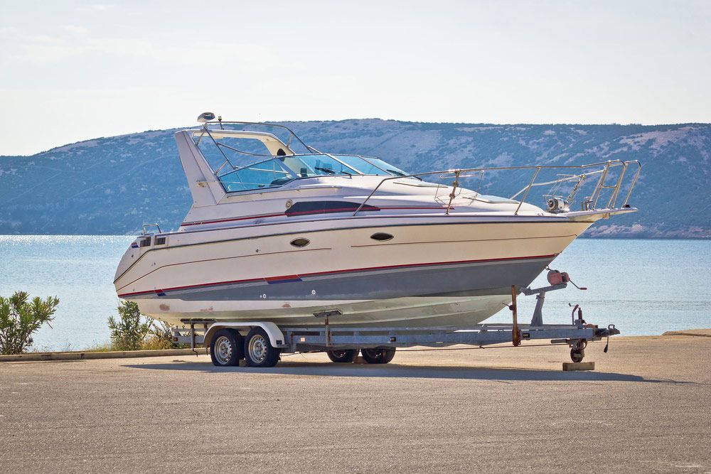 Boat On A Trailer By The Sea — Mobile Auto Electrician In Tweed Heads, QLD
