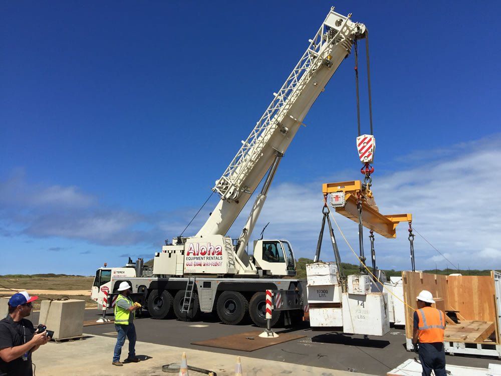 Crane Lifting Boxes — Lihue, HI — Aloha Equipment Rentals