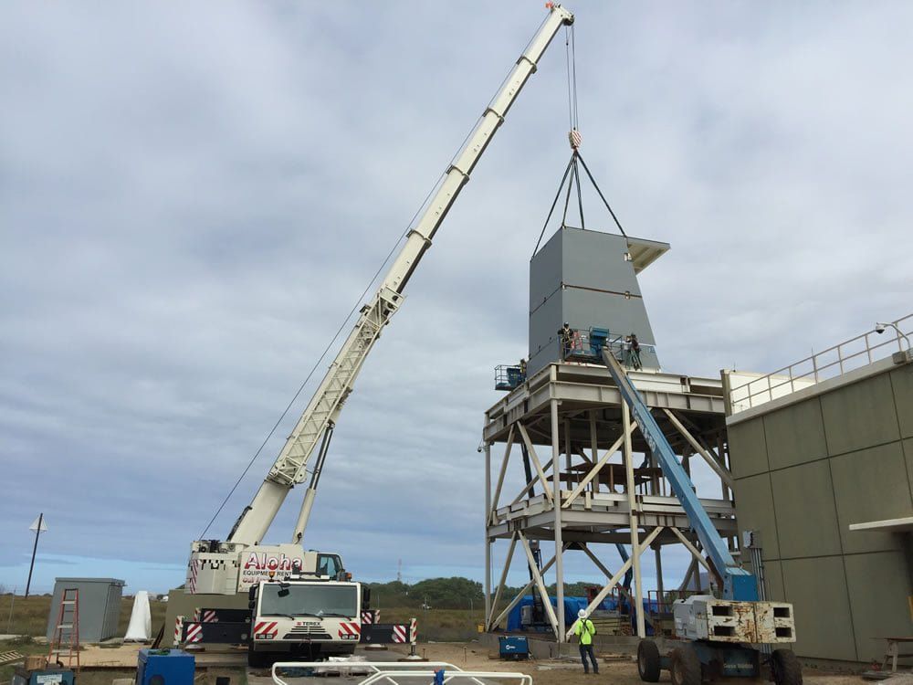 Crane Lifting Metal — Lihue, HI — Aloha Equipment Rentals