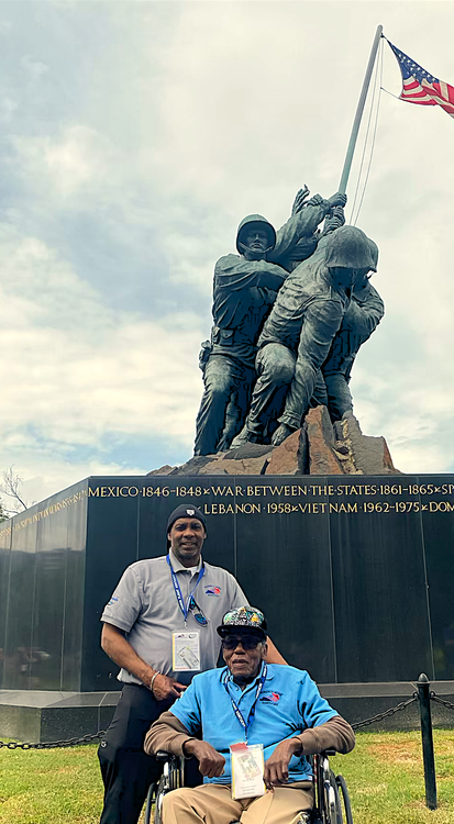 Veteran on the day he took the Honor Flight