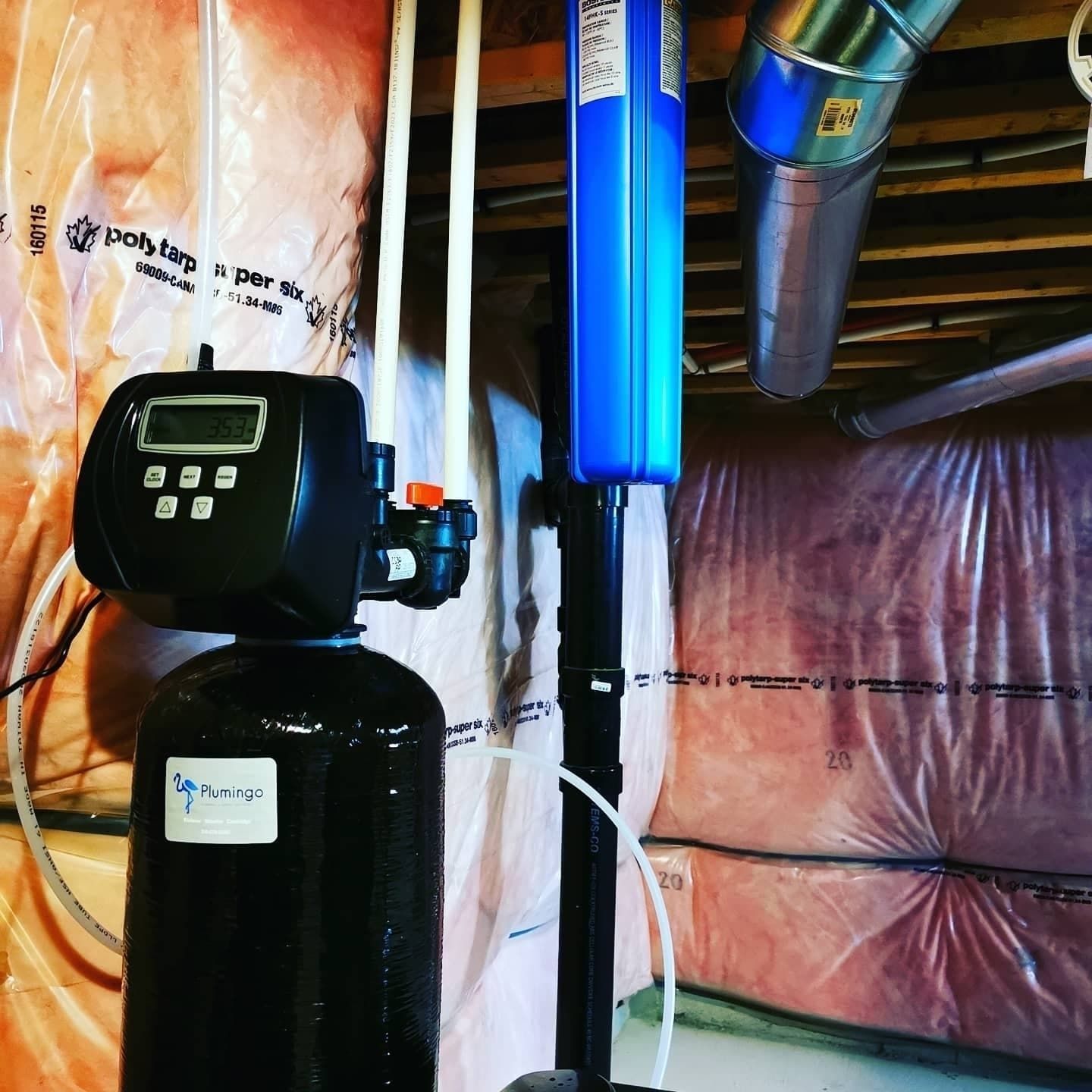 Water softener-carbon filter and 4 stage reverse osmosis