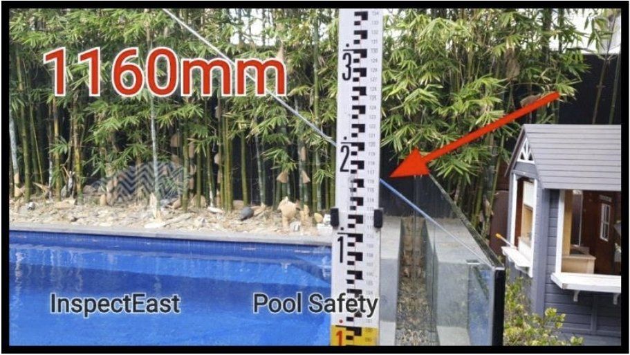 Pool barrier height non compliant